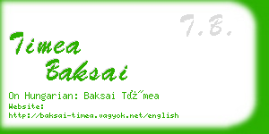 timea baksai business card